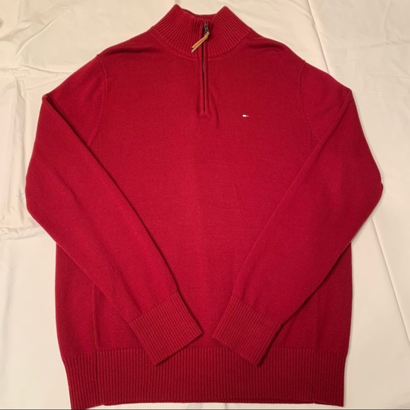 Tommy Hilfiger Men’s 1/4 zip Sweater Sz M. - Picture 1 of 9